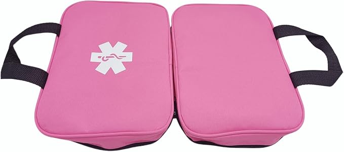 First Aid Bag Empty Emergency Medical Pouch First Responder Storage Compact Survival Medicine Bags for Sport Outdoors Car Office Pet Dog Cat (Pink QZ)