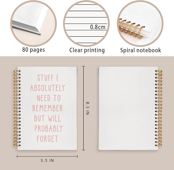 LIANGW Funny Notebooks for Workfor Coworkers & Boss | Funny Work Gifts Coworker Office Gifts for Men Women, Fun Spiral Notebooks for Writing, Funny Office Supplies 5.5x8.3 Inch