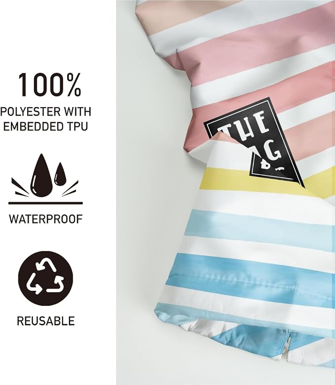 Plastic Bag Holder,Reusable And Washable Grocery Bag organizer,for Home Kitchen Travelling Camping Decor, use 1 Pack, Color Stripes Pattern