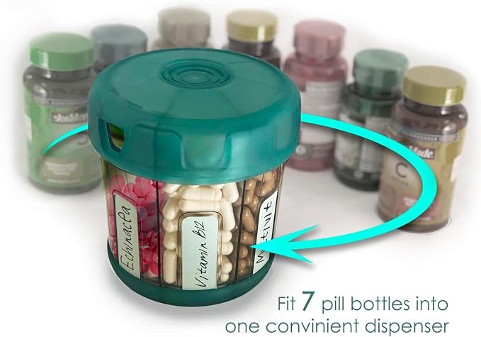 Yaklim Extra Large Supplement Organizer with XL 7 Large Compartments