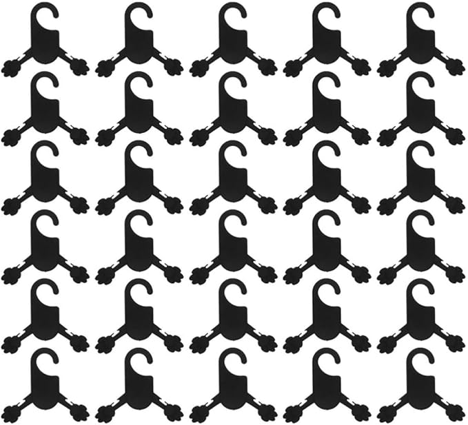 SUPVOX 30pcs 30pcs Plastic Pet Clothes Hanger Rack, Compact Dark Anti-Skid Organizer for Dogs and Cats, Modern Minimalist Design Prevents Garments from Falling and Sorts Pet Apparel