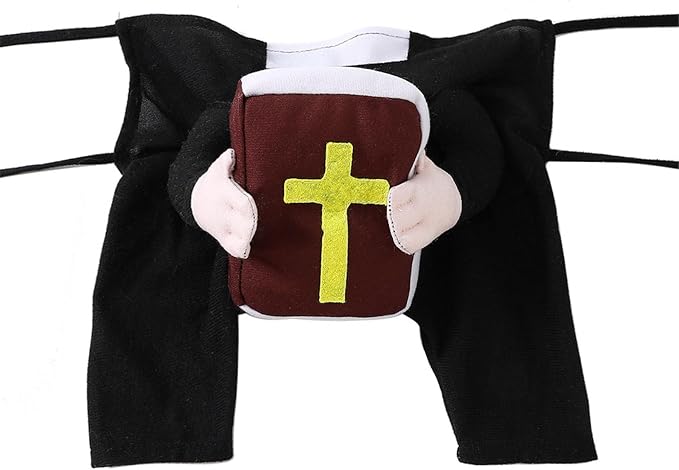 Halloween Pet Costume Outfit for Dog Cats Stand Bible Cosplay Photo Ready Apparel Pet Costume Dog Cats Vestments