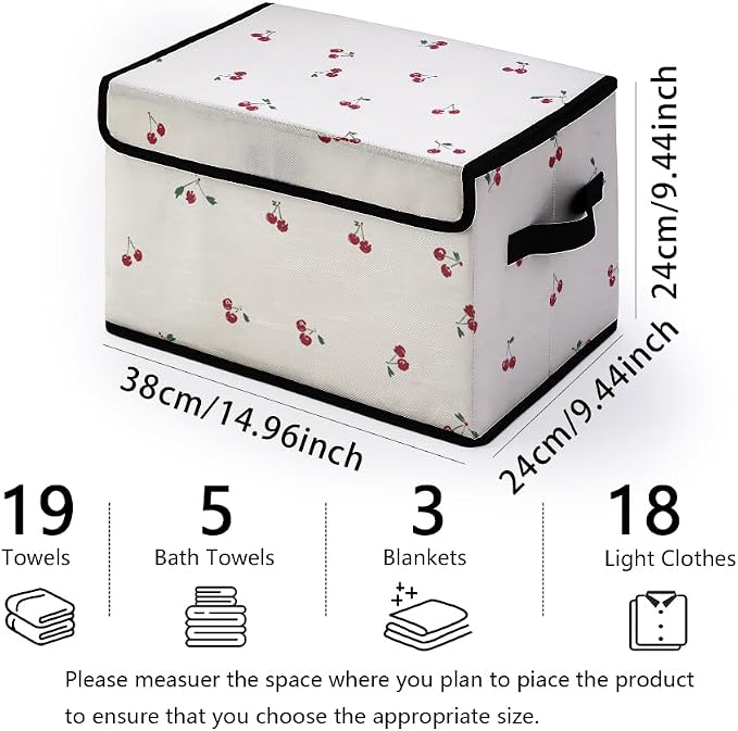 Stackable Clothes Storage Bins with Lids 3 Pack. | Closet Organizers Fabric Cat Printing Box for Home and Office,Blanket Clothes Organizers,Under Bed Storage Containers