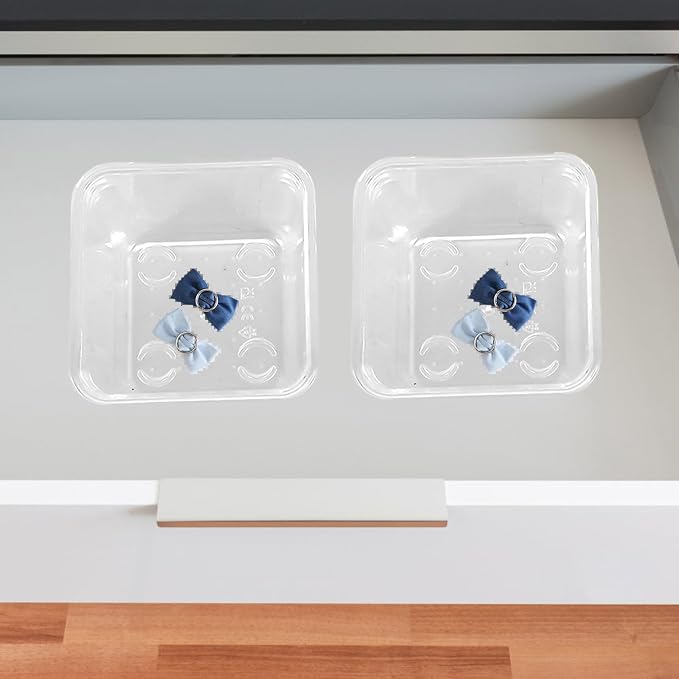 13pcs Plastic Storage Organizer Set for Drawer and Working Desk, Pet Material with Mix and Match Organizational System, Classified Organization, Sturdy and Not Easy to Deform