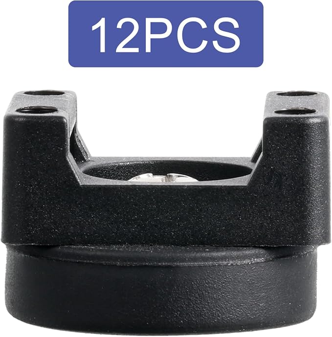 Yookeer 12 Pcs Magnetic Zip Tie Mount Cable Clips Black,22 Mm | Multipurpose Cable Clips Wire holder for Electrical Wiring, Magnet Base for Metal Surfaces, Without Drilling, Reusable