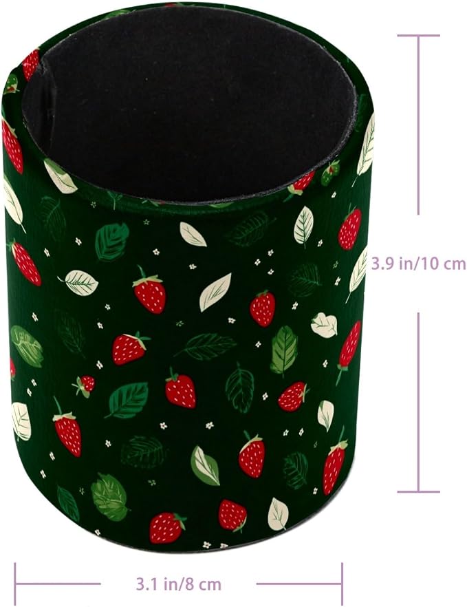 Strawberry Pen Holder, Pencil Cup Marker Brush Holder Desk Storage Case, Desktop Organizer for School Office Home Supplies