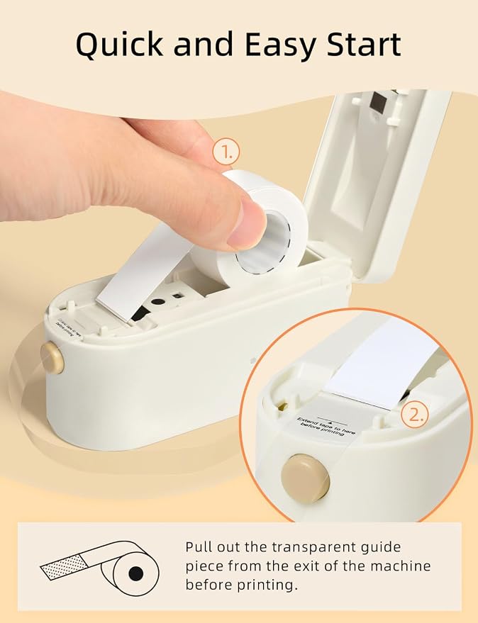 Makeid L1 Label Maker Machine with Tape Includes 3 Label Tapes - Portable & Rechargeable Label Makers Compatible with 9 12 16mm Tape - Mini Bluetooth Labeler for Organizing Office Home School