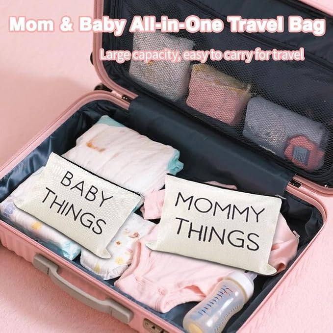 Mommy Things Baby Things Pouch Bags Stuff for Mom After Having a Baby Bag Gift New Mother Gifts After Giving Birth Pregnancy Essentials for Expecting Mom Gift Bag Mommy to Be Postpartum Mama Pouch