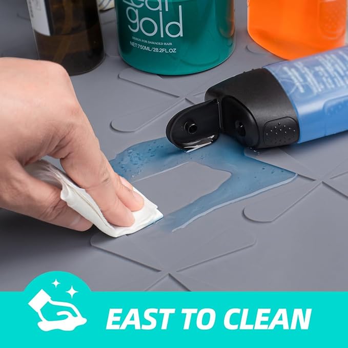 Waterproof Under Sink Mat 40" x 22" Silicone Mat Cabinet Protector | Heavy Duty Deep Drip Tray, Extra Thick Non Slip Liner for Kitchen & Bathroom, Pets, Organizer, Storage, Boots, Home Essential