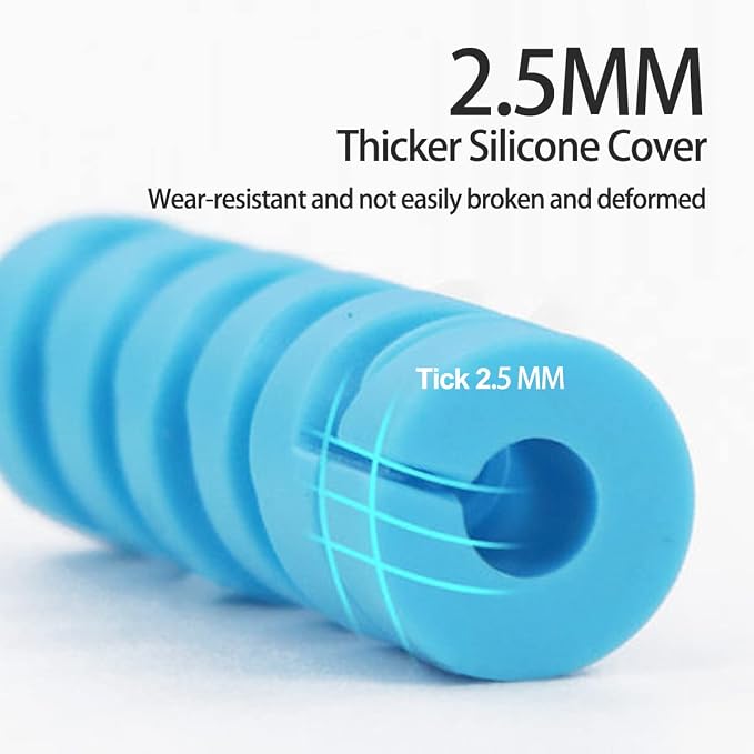 30 Pack Silicone Flexible Charger Cable Saver, for iPhone, iPad, iPod Cable
