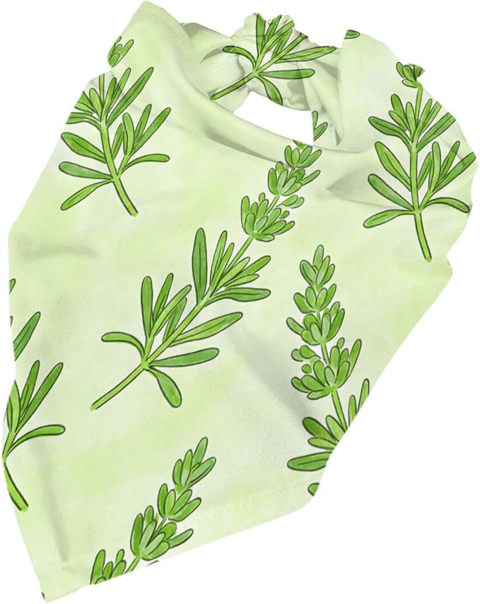 Sage Green Dog Bandana,Adjustable Triangle Bibs Dogs Scarf,Puppy Neckerchief Dog Cat Bib for Spring Summer (Grass Green)