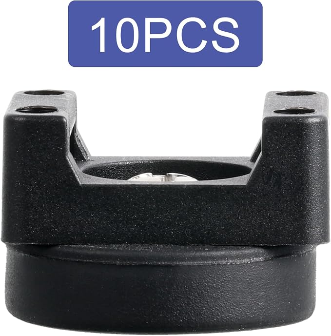 Yookeer 10 Pcs Magnetic Zip Tie Mount Cable Clips Black,22 Mm | Multipurpose Cable Clips Wire holder for Electrical Wiring, Magnet Base for Metal Surfaces, Without Drilling, Reusable