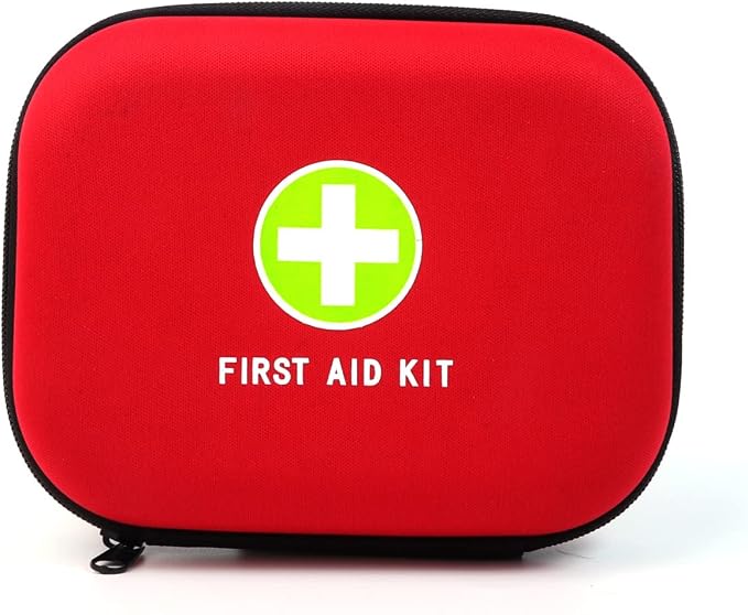 First Aid Hard Case Empty, First Aid Hard Case First Aid EVA Hard Red Medical Bag for Home Health First Emergency Responder Camping Outdoors (Red)