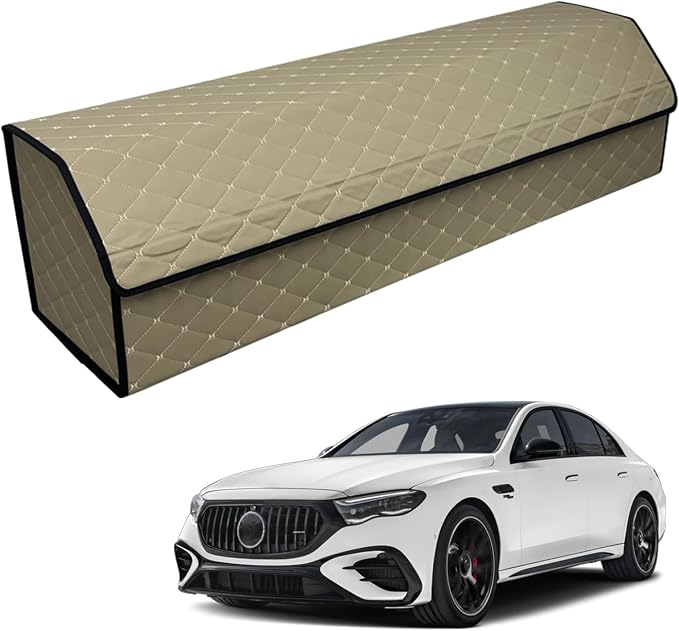 Car Trunk Organizer for For MB AMG E - Custom Fit,Large Space Outdoor Trunk Organizer with Leather,Hook and Loop Fastener,4-Layer Cover,For MB AMG E 53 2019-2025