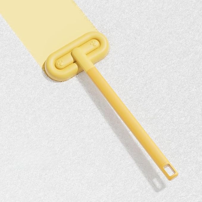 Reusable Pet Hair Remover Brush | Long-handle static pet hair remover brush with polyester micro-bristle head for couch, bed & carpet.