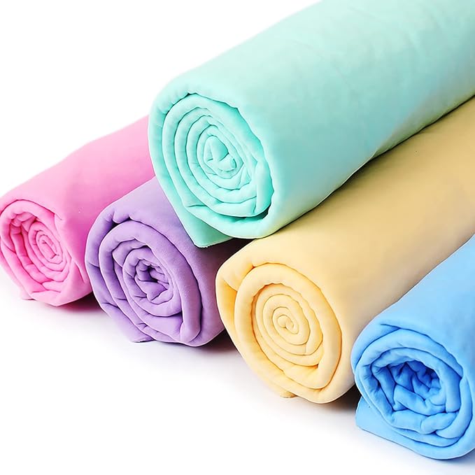 GabeFish 3 PCS Shammy Dog Towel, Quick Dry, Super Absorbent Towel for Cats, Pet Bath Towel for Drying Dogs Large 3PCS