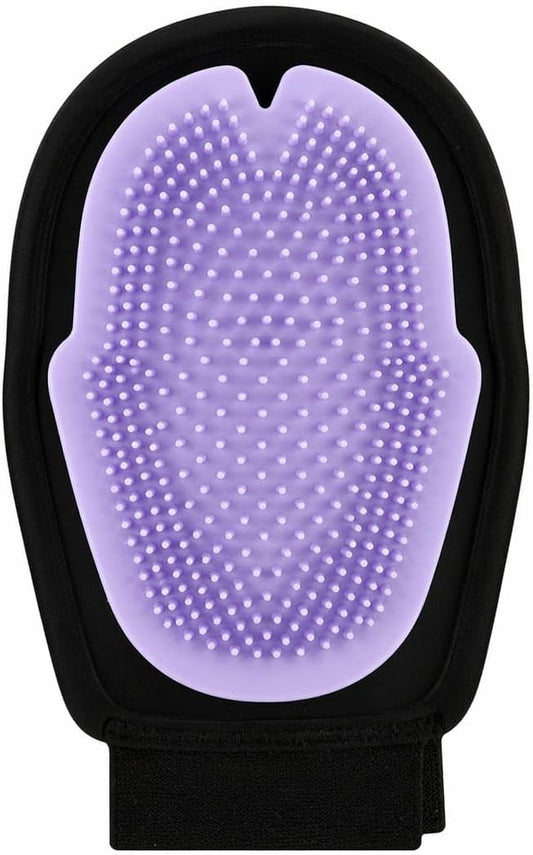 Pet Grooming Gloves for Dogs & Cats – Double Sided Deshedding Glove, Hair Remover & Massage Brush for Shedding Fur (Lavender)