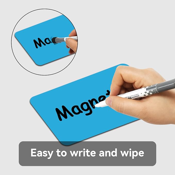 3.5x2.25 Name Tags Magnet,Dry Erase Labels,Teacher Must Have for Whiteboard Magnets,Classroom Signs,Pack of 40(Blue)