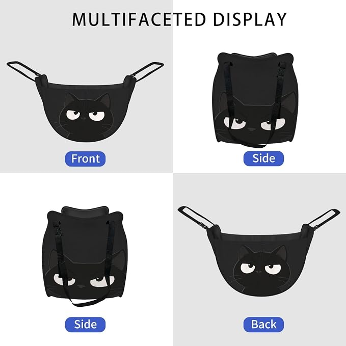 Black Cat Car Seat Organizer-Backseat Storage Bag for Travel | Waterproof Durable. Holds Snacks Gear Essentials. Fits Most Cars.