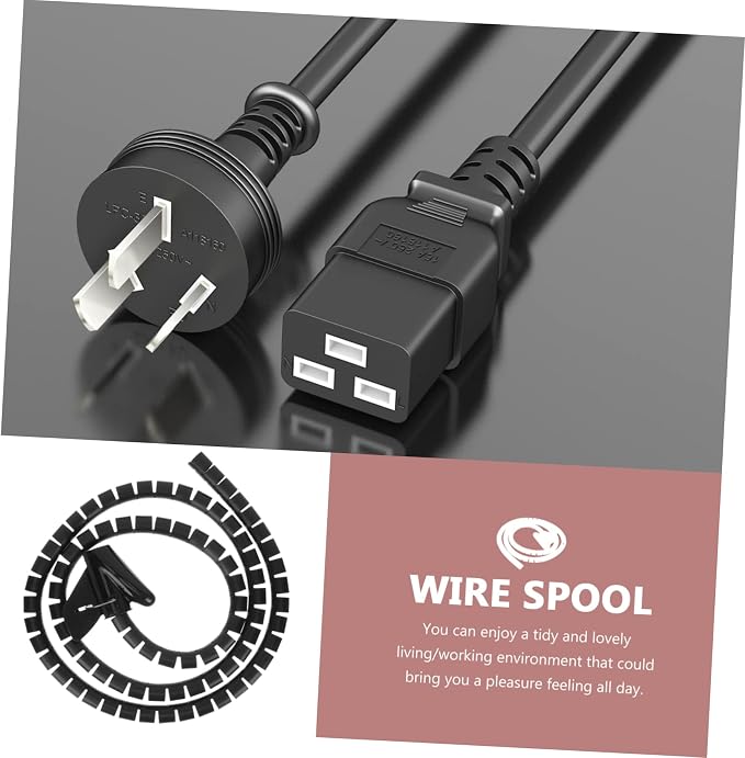 Tofficu Cable Organizer Sleeve Spiral Wire Coiled Wrap for Electrical Cords Protective Hose for Use Pet-Friendly Design Prevents Wire Damage