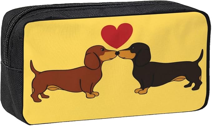 Dogs Large Pencil Case, Durable Pen Bag Zipper Organizer Pouch for Office Travel for Women Men
