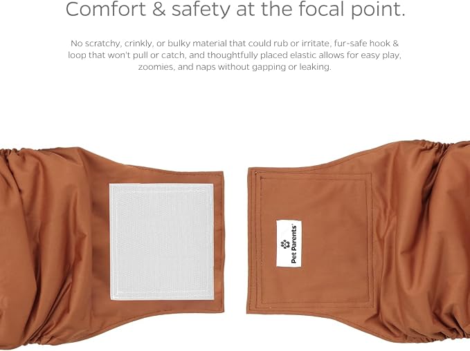 Pet Parents® Washable Belly Bands for Male Dogs (3pack) + Extendrs® of Durable Dog Diapers Male, Premium Male Dog Diapers & Dog Wraps (Medium, Natural)