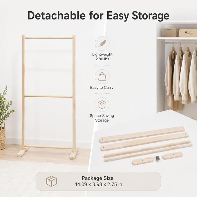 Wood Pet Clothing Display Stand, 2 Tiers Dog Closet Garment Rack Pets' Clothes Rail Holder Rack for Pet Apparel & Accessories