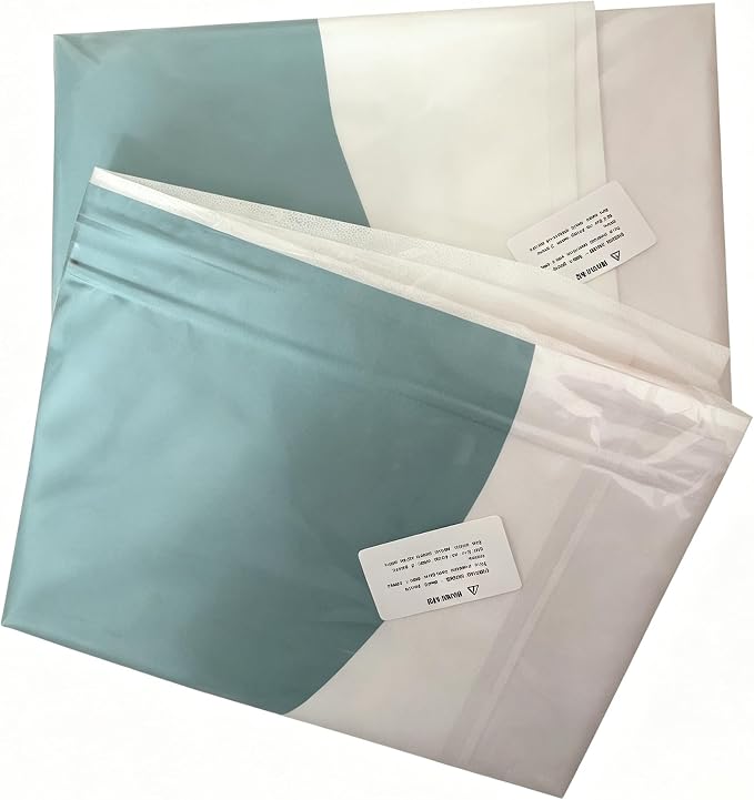 No Pump Vacuum Storage Bags 2 Pack, Thickened Roll-Up Space Saver Bags for Clothes Blanket Bedding Storage (2, Medium)