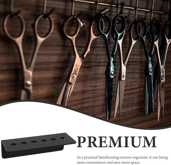 Wall Mounted Shear Holder Hair Stylist Organizer Clipper Guard Holder Salon Scissor Rack Space-Saving Hair Tool Organizer 7.48X3.11X2.20In