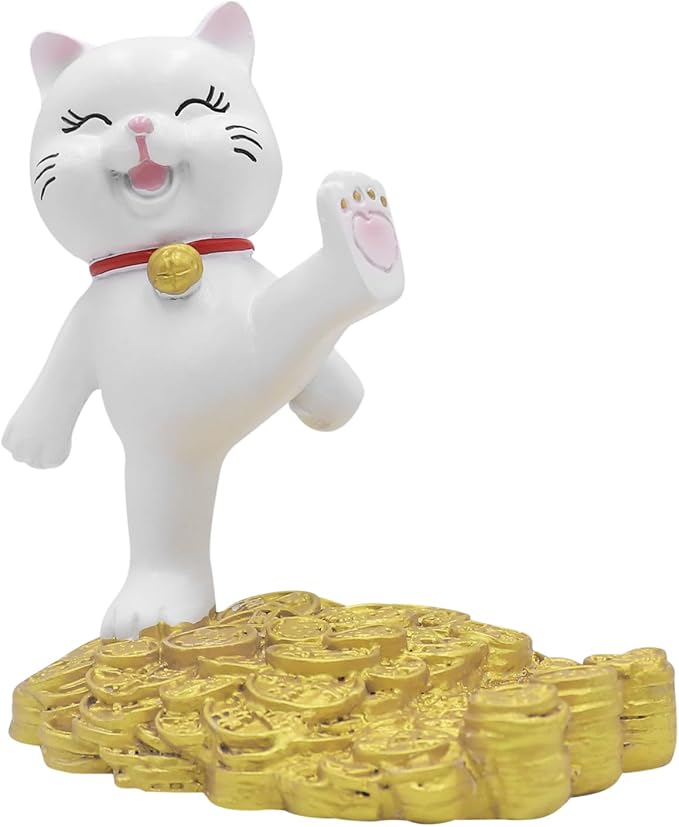 Cute Cat Phone Holder Desk Ornament Kawaii Phone Stand Universal Desk Phone Stand for All Mobile Smartphones Tablets
