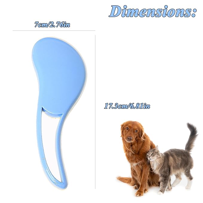 Dog Grooming Brush, Soft Puppy Massage Brush, Pet Hair Bathing Brush Comb, Hangable Grooming Tool for Poodles, Teddy, Yorkies, Maltese, Shih Tzu, Chihuahua (Blue)