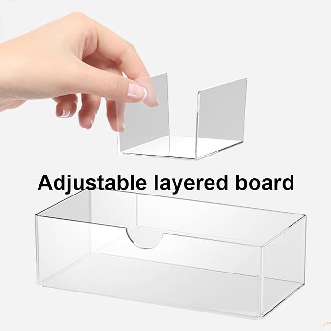 Practical Storage Container with Dividers Functional Stackable Drawer Storage Container for Beauty and Jewelry Beauty Product Box