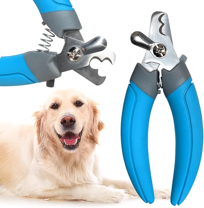 LuckyTail Dog Nail Clippers with Safety Guard & Lock, Professional Pet Grooming Tool for Medium and Large Dogs