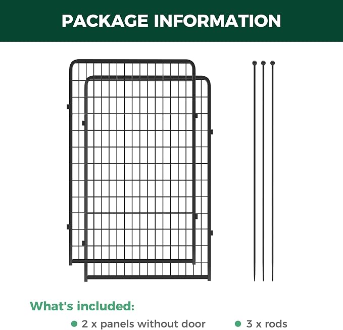 FXW Rollick Dog Playpen, Indoor, Yard & RV Camping, 50" H, 2 Panels | Easy setup, Heavy-duty, DIY layouts, for Ultra Large Dogs, Patented