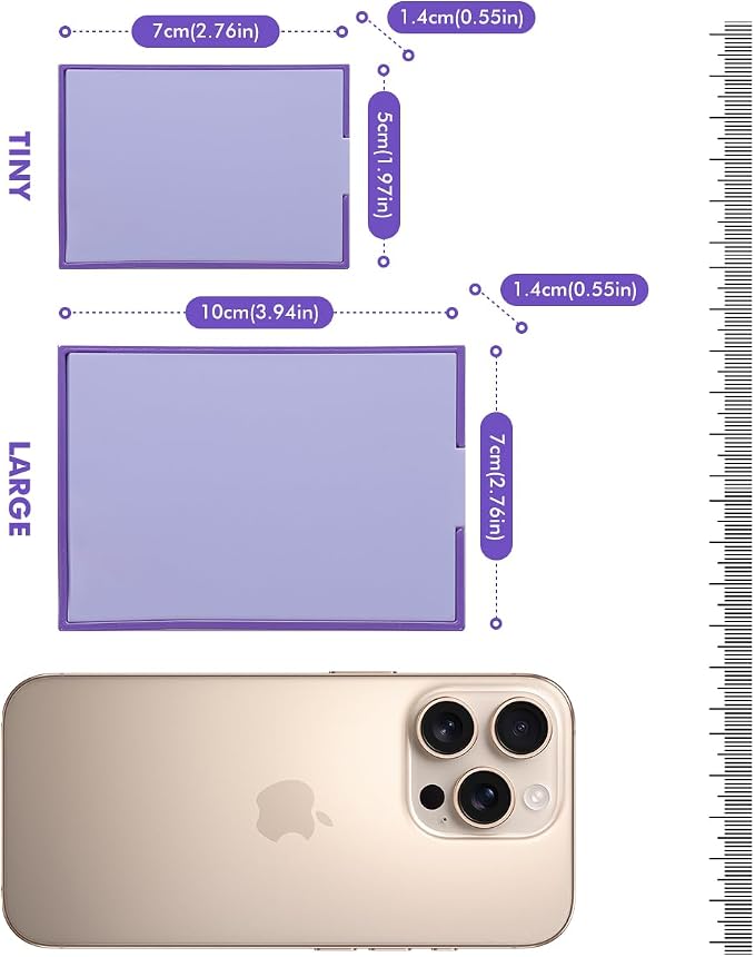 CATEARED 2-in-1 Diamond Art Trays With Lids,Anti-static Diamond Art Storage Containers, Diamond Art Accessories Diamond Painting Trays with Lids & Line-Up, Box Package (Violet, 10 piece Tray Kit)