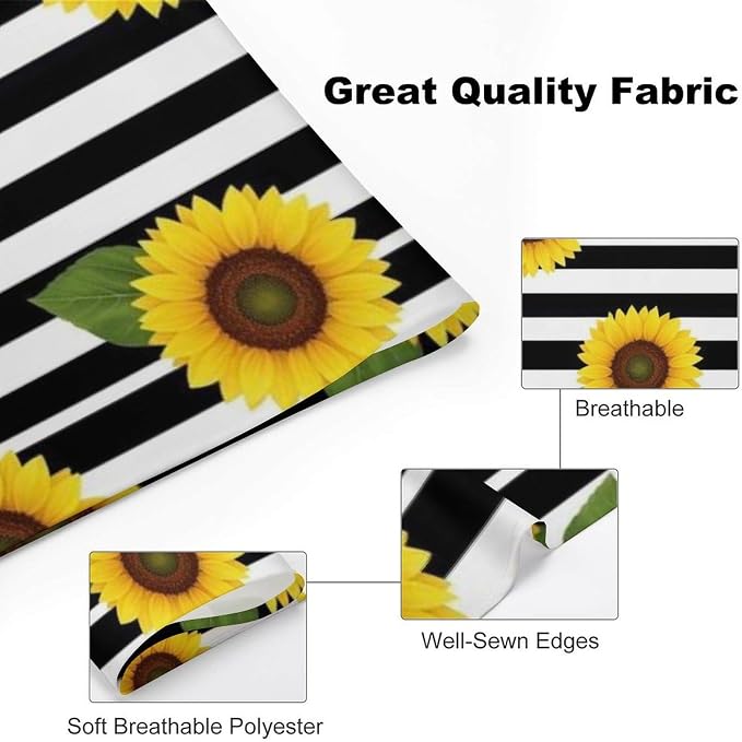 Portable Adjustable Orange Sunflower Stripes Triangle Dog Scarf, Lightweight and Comfortable Pet Daily Accessories for Casual Daily Use