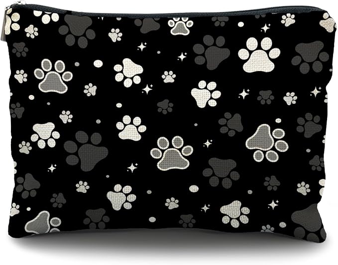 Paw Print Makeup Bag - Dog Gifts for Women, Cosmetic Bag for Dog Lovers