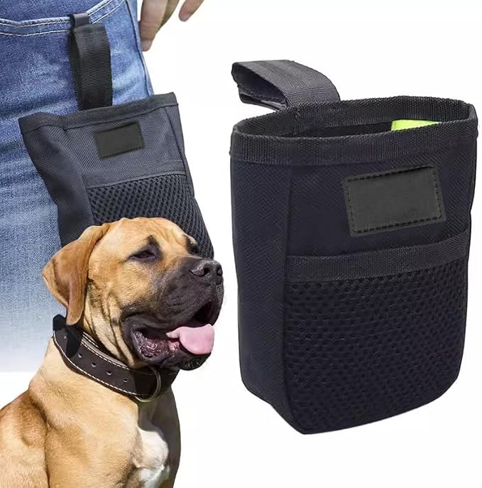 Dog Training Treat Pouch Small Portable Dog Treat Pouch Bag with Clip Pet Bait Snack Reward Puppy Training Container Food Treat Feeding Holder Mini Dog Treat Tote Waist Bag for Pet Training Walking
