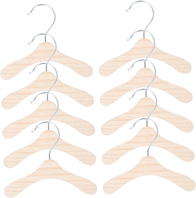 Holibanna 20pcs Wooden Pet Clothing Hangers Lightweight Dog Clothes Racks for Neat Organization Wooden Design for Use Suitable for Pets