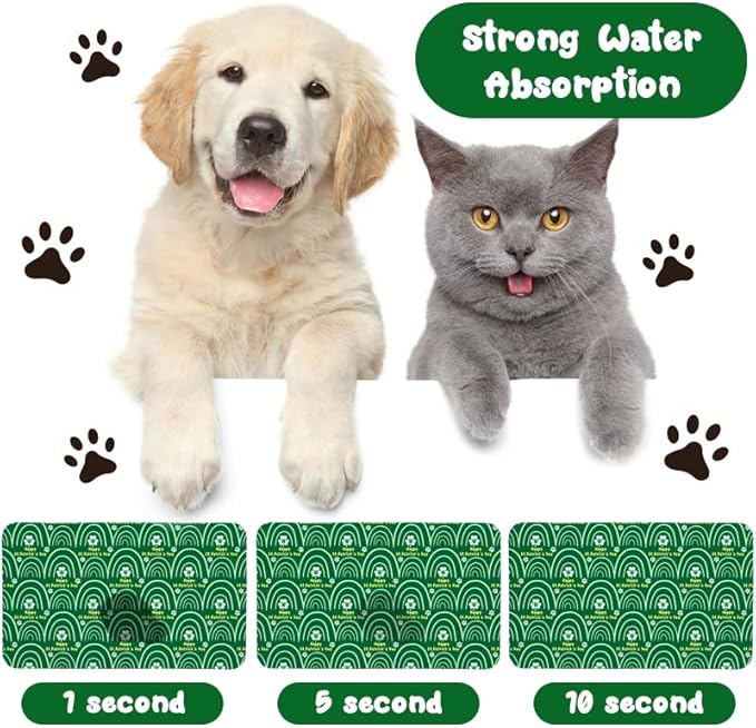 St Patrick's Day Dog Food Mats for Floors Waterproof, Cat Water Bowl Mats Pet Feeding Absorbent Placemats 16 * 24 inch