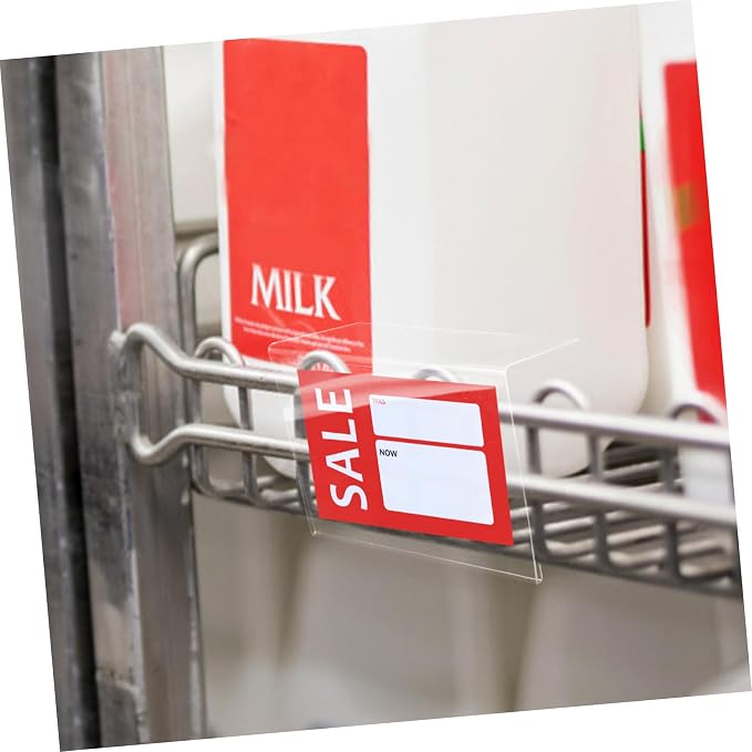 4pcs Supermarket Price Label Holder Display Stand Wire Shelf Label Holder Merchandise Sign Stable Sign Stand