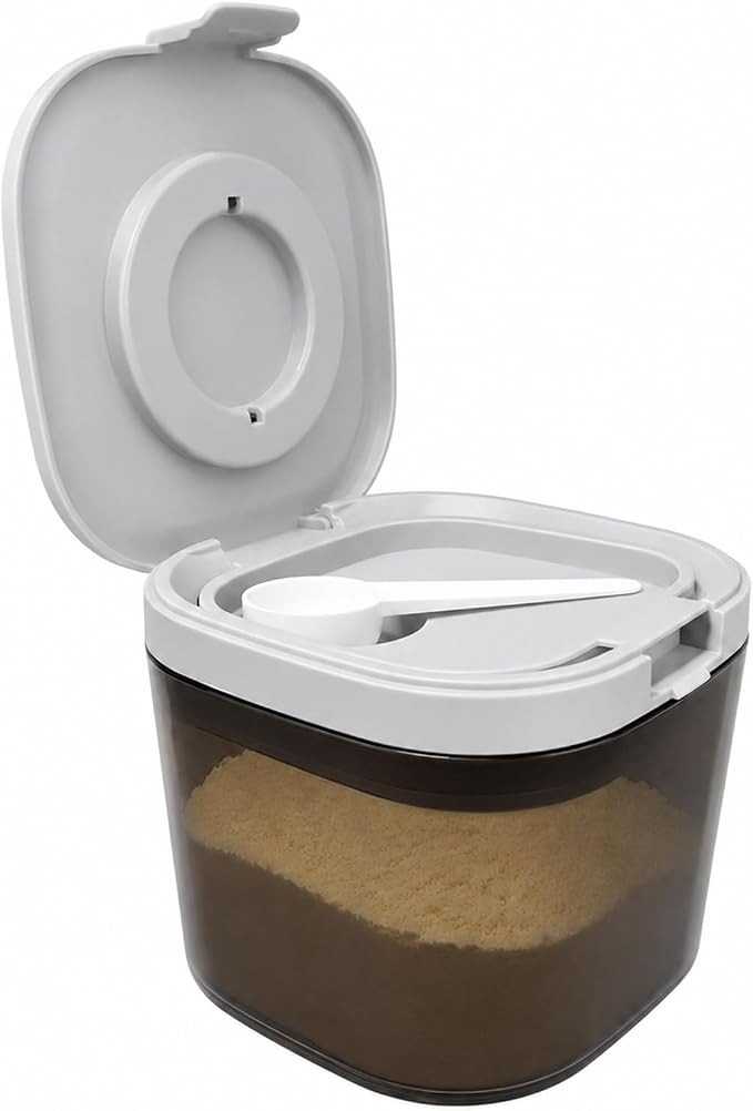 800ml Airtight Coffee Canister, 4.9 x 4.9 x 4.1 in Coffee Storage Container with Date Tracker, Food Storage Jar with Scoop for Beans, Grounds, Sugar, Flour, Kitchen Organization