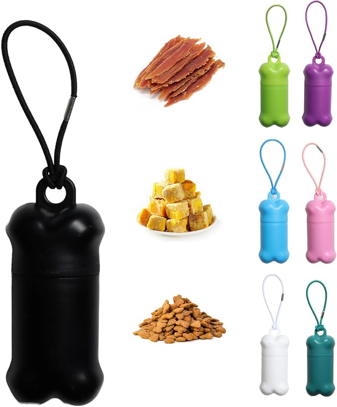 Portable Dog Treat Pouch for Pet Training,1 piece(Black) | Mini Treat Holder Small Dog Treat Bag for Training, Dog Snack Container