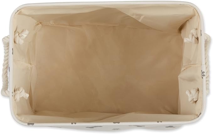 Bone Dry Pet Storage Collection Paw and Bone Print, Small Rectangle, 14x8x9, Gray