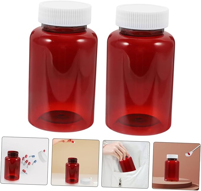 Ipetboom 16Pcs Empty Pill Bottles Securely Seal Your Medications Durable Pet Containers for Travel and Home Storage UV Protection for Quality Assurance