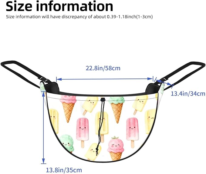 Ice Cream Paradise Car Seat Organizer-Backseat Storage Bag for Travel | Waterproof Durable. Holds Snacks Gear Essentials. Fits Most Cars.