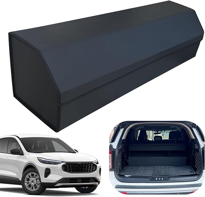 Car Trunk Organizer for For Ford Escape - Custom Fit,Easy Installation，Large Space Outdoor Trunk Organizer with Leather,Hook and Loop Fastener,4-Layer Cover,For Ford Escape 2020-2025