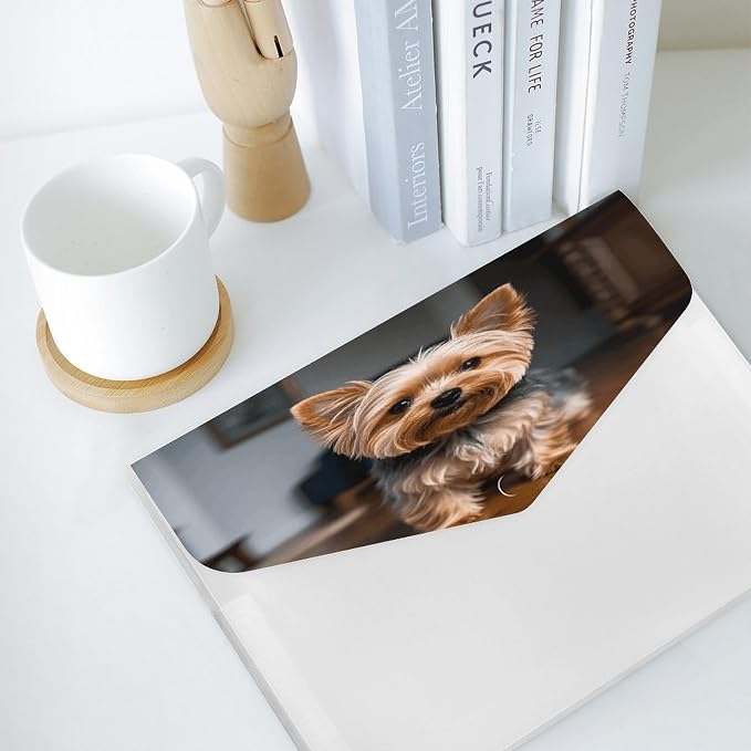 Cute Pet Yorkie Folder File Organizer Letter Size Expanding File Folder 6 Pocket Folders Documents Portable Paper Bill Receipt Organizer for Home Office Supplies