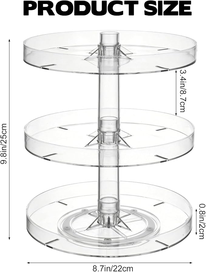 Medicine Bottle Organizer Shelf, 3-Tier Medicine Cabinet Organizer for Countertop and Bathroom, Transparent Removable Organizer for Small Medication Bottles Small Vitamins Bottles