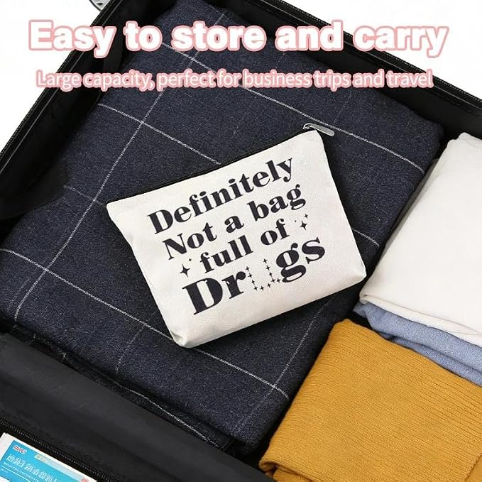 Drug Pouch Bag for Travel Small Medicine Pill Storage Bag Funny Emergency Pouch Medical Assistant Survival Bags Medication Bags for Camp Pharmacist Nurse Doctor Gifts Ideas for Women Men Med Pouches